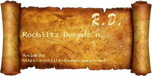 Rochlitz Dormán névjegykártya